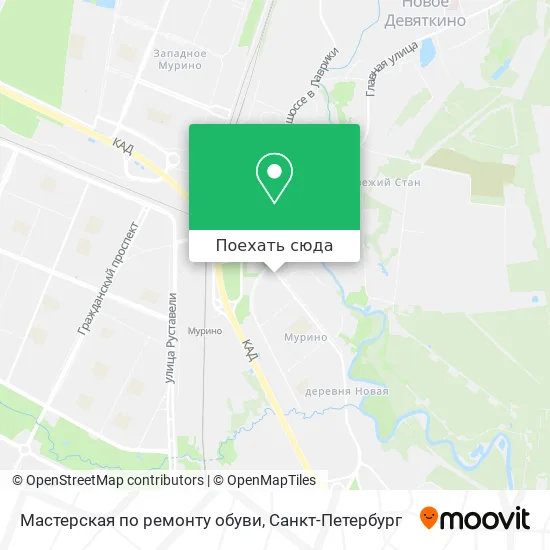 Карта Мастерская по ремонту обуви