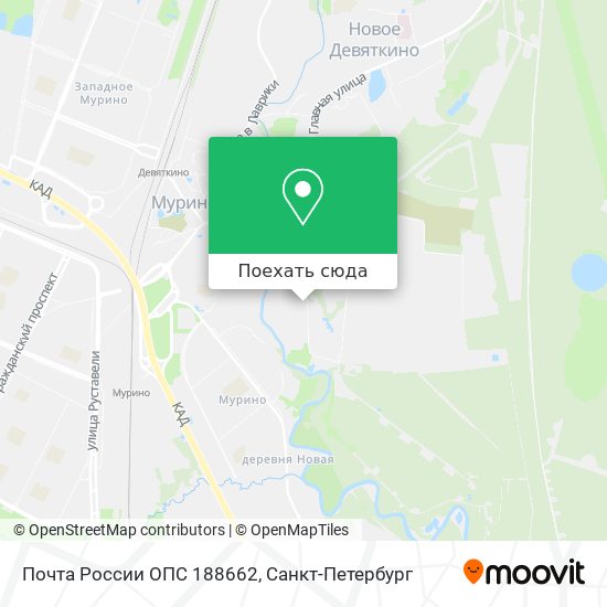 Карта Почта России ОПС 188662