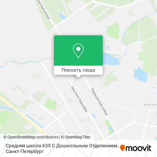 Карта Средняя школа 635 С Дошкольным Отделением
