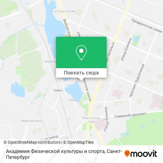 Карта Академия Физической культуры и спорта
