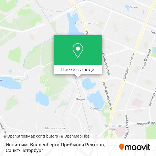Карта Испип им. Валленберга-Приёмная Ректора