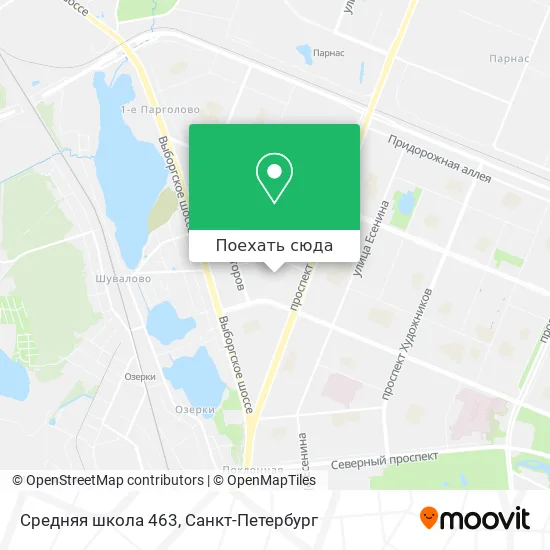 Карта Средняя школа 463