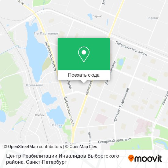 Карта Центр Реабилитации Инвалидов Выборгского района