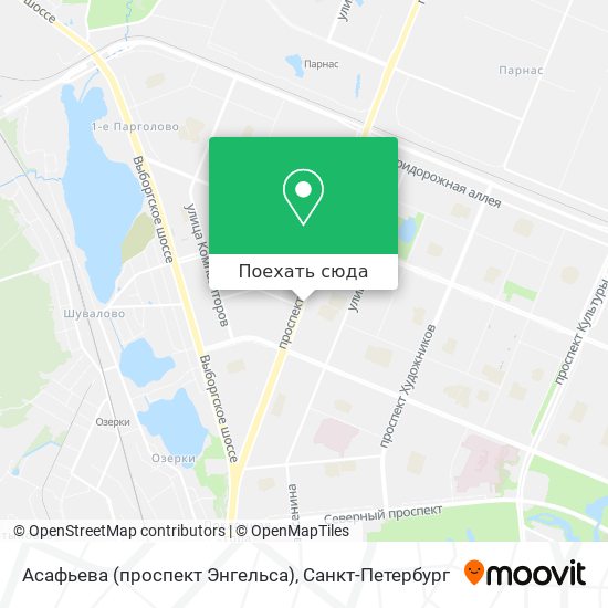 Карта Асафьева (проспект Энгельса)