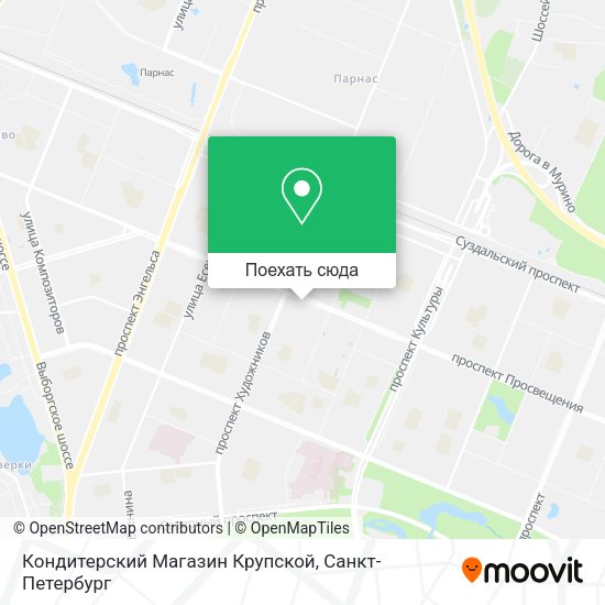 Карта Кондитерский Магазин Крупской