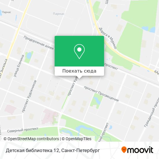 Карта Детская библиотека 12