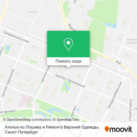 Карта Ателье по Пошиву и Ремонту Верхней Одежды