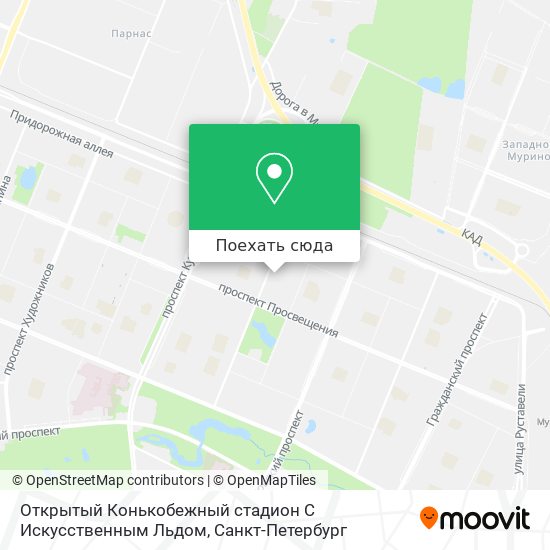 Карта Открытый Конькобежный стадион С Искусственным Льдом