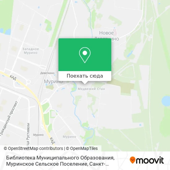 Карта Библиотека Муниципального Образования, Муринское Сельское Поселение