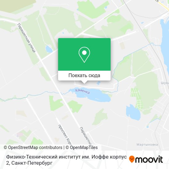 Карта Физико-Технический институт им. Иоффе корпус 2