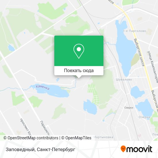 Карта Заповедный