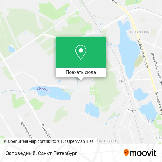 Карта Заповедный