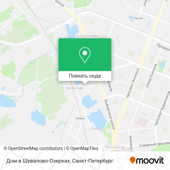 Карта Дом в Шувалово-Озерках
