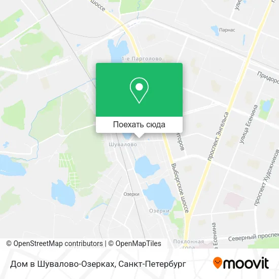 Карта Дом в Шувалово-Озерках
