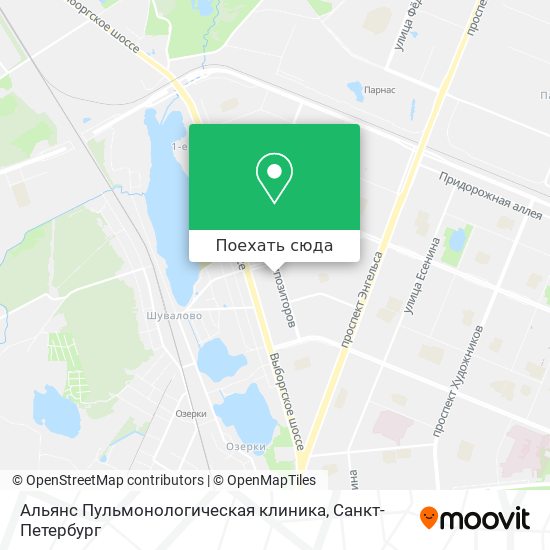 Карта Альянс Пульмонологическая клиника