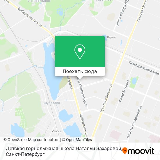 Карта Детская горнолыжная школа Натальи Захаровой
