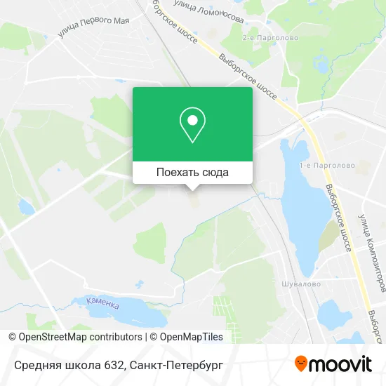 Карта Средняя школа 632