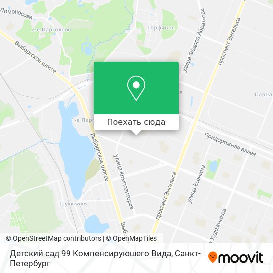 Карта Детский сад 99 Компенсирующего Вида