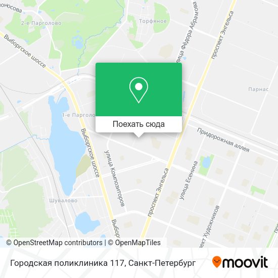 Карта Городская поликлиника 117