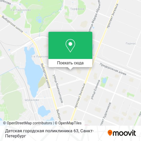Карта Детская городская поликлиника 63