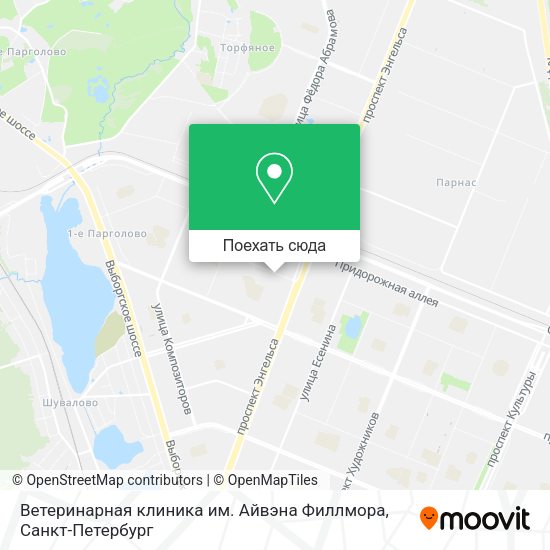 Карта Ветеринарная клиника им. Айвэна Филлмора