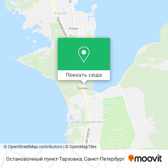 Карта Остановочный пункт-Тарховка