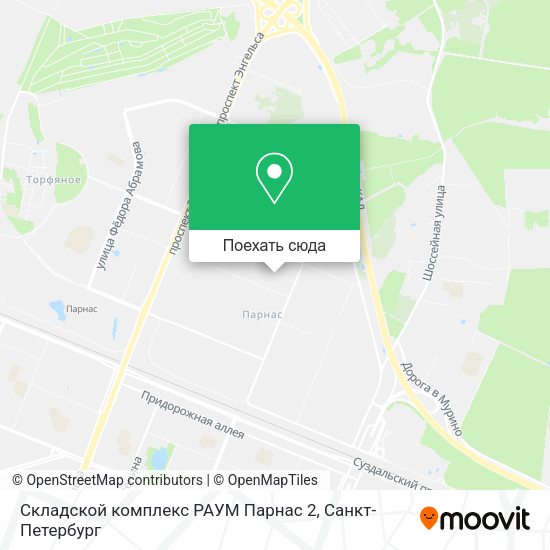 Карта Складской комплекс РАУМ Парнас 2