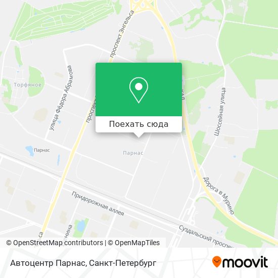 Карта Автоцентр Парнас