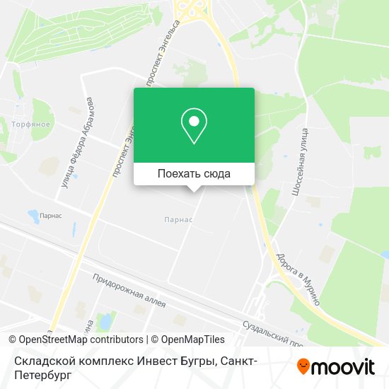 Карта Складской комплекс Инвест Бугры