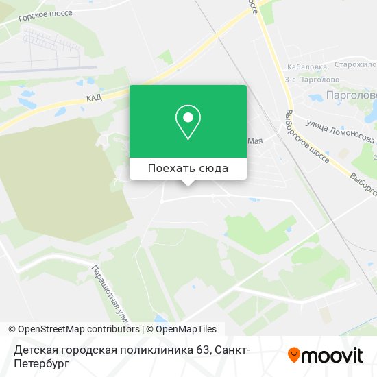 Карта Детская городская поликлиника 63