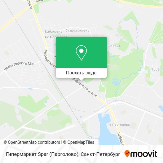 Карта Гипермаркет Spar (Парголово)