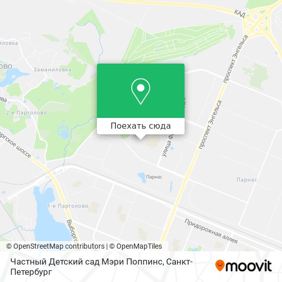 Карта Частный Детский сад Мэри Поппинс