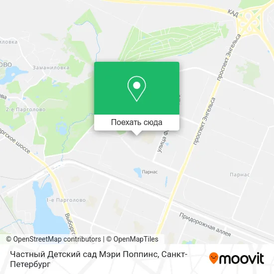 Карта Частный Детский сад Мэри Поппинс