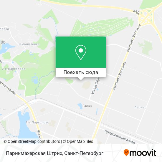 Карта Парикмахерская Штрих