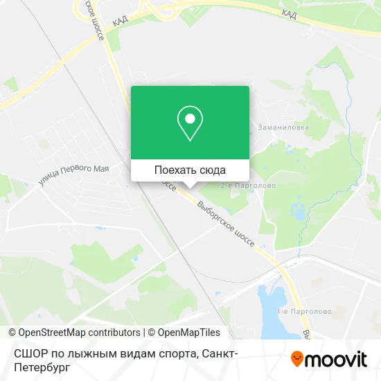 Карта СШОР по лыжным видам спорта
