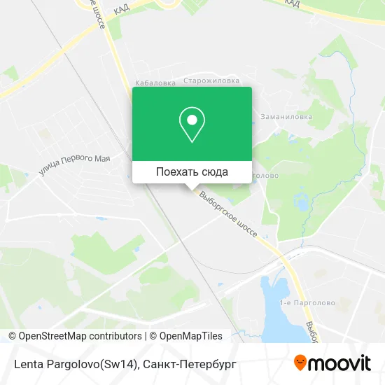 Карта Lenta Pargolovo(Sw14)