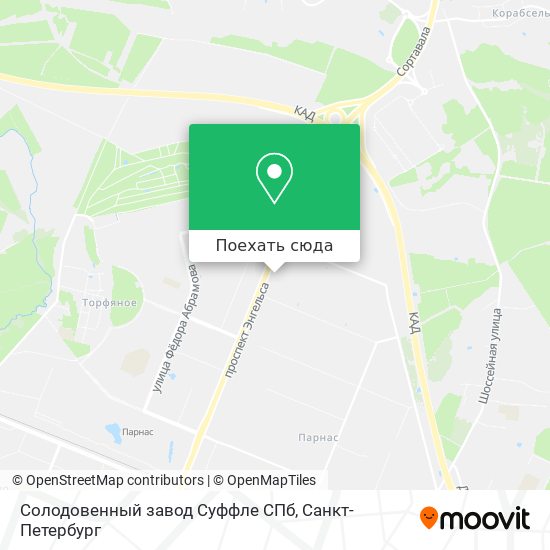Карта Солодовенный завод Суффле СПб