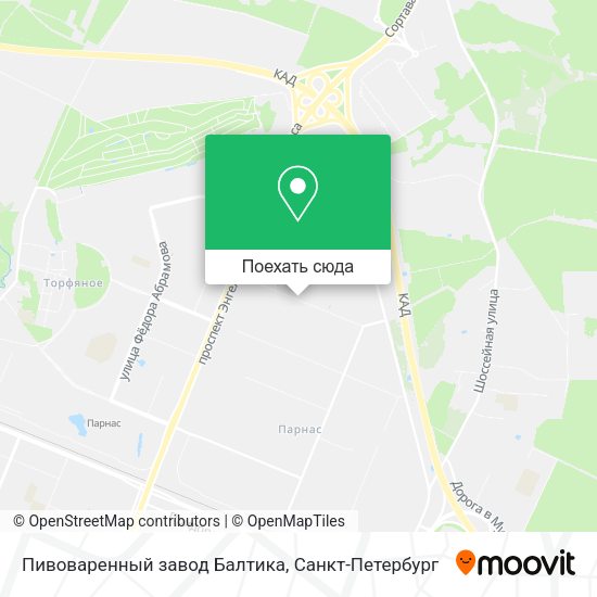 Карта Пивоваренный завод Балтика