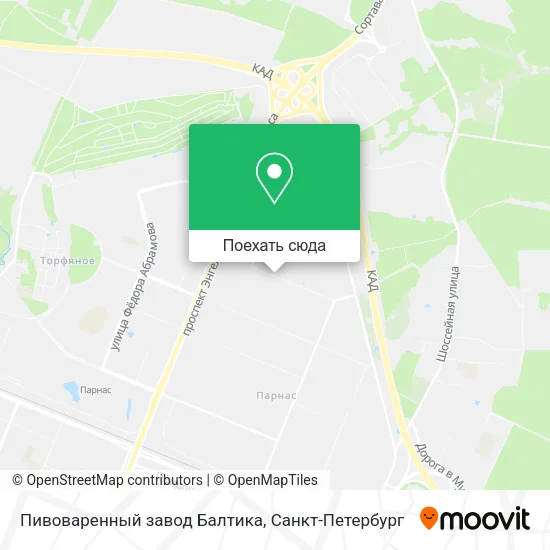 Карта Пивоваренный завод Балтика