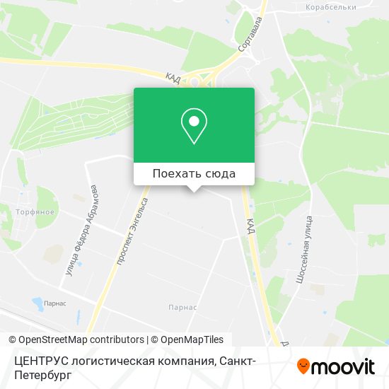 Карта ЦЕНТРУС логистическая компания
