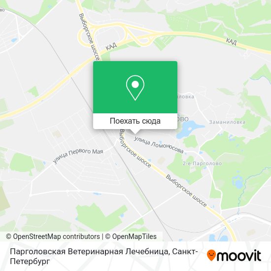 Карта Парголовская Ветеринарная Лечебница