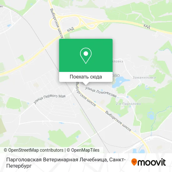 Карта Парголовская Ветеринарная Лечебница