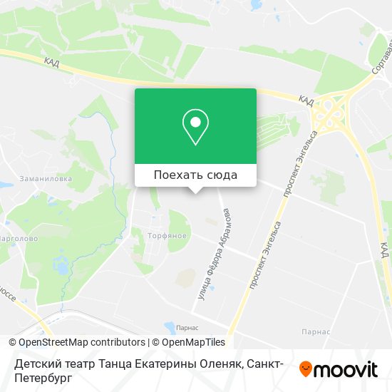 Карта Детский театр Танца Екатерины Оленяк