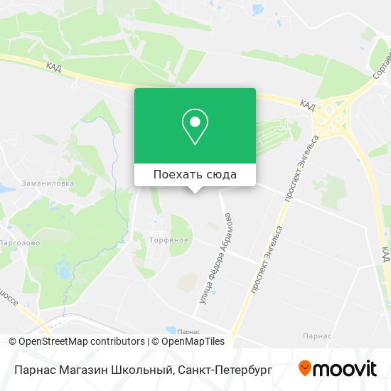Карта Парнас Магазин Школьный