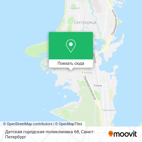 Карта Детская городская поликлиника 68
