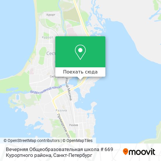 Карта Вечерняя Общеобразовательная школа # 669 Курортного района