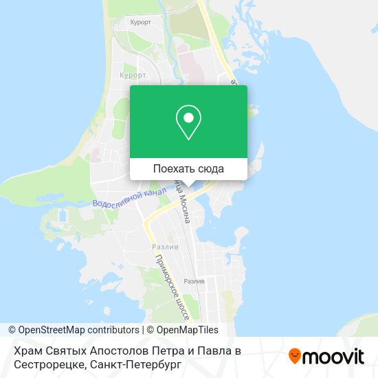 Карта Храм Святых Апостолов Петра и Павла в Сестрорецке