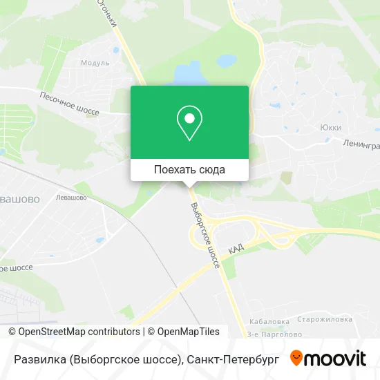 Карта Развилка (Выборгское шоссе)