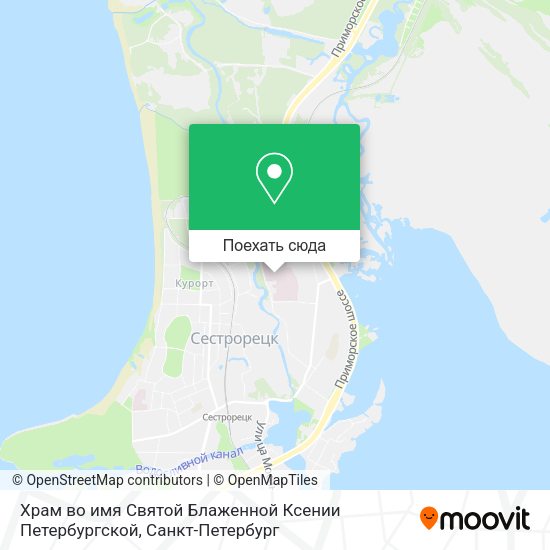 Карта Храм во имя Святой Блаженной Ксении Петербургской