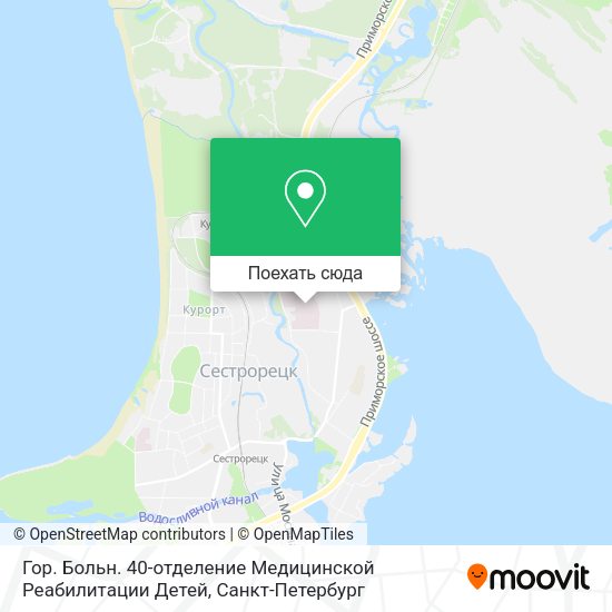 Карта Гор. Больн. 40-отделение Медицинской Реабилитации Детей
